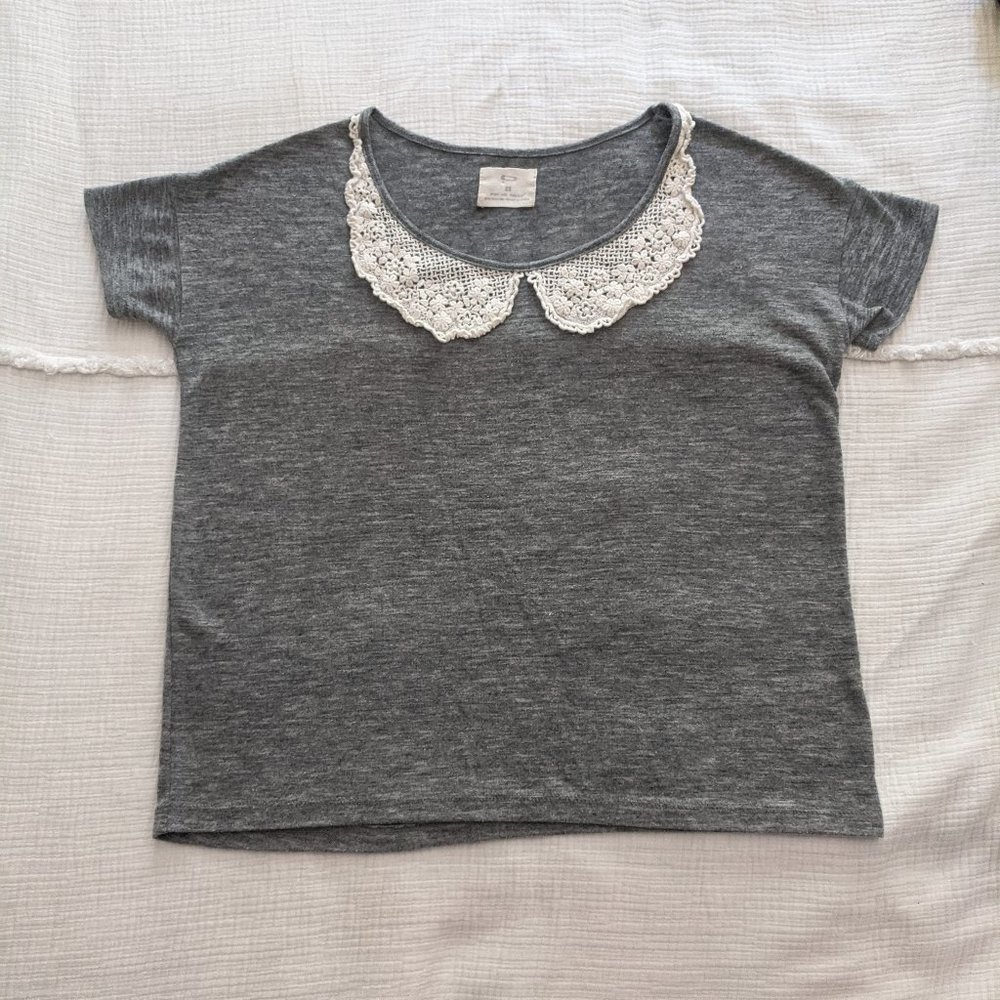 lace collar t-shirt